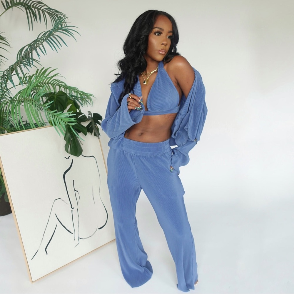 Louie Blues Pants Set